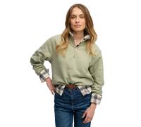 Superdry Essential Logo Embroidered Half Zip Sweatshirt Green XS Woman