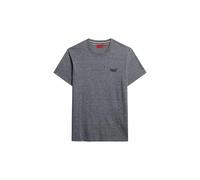 Superdry Essential Logo Embroidered Short Sleeve T-Shirt S, Eclipse Navy/Grey Marl Feeder, S