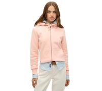 Women's zip-up hoodie Superdry Logo Essential Rose S