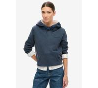 Superdry Essential Logo Half Brushed Hoodie - Navy, Navy, Size 8, Women Navy