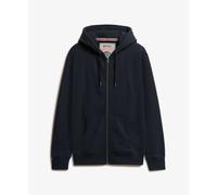 Superdry Essential Logo Half Brushed Zip Hoodie Eclipse Navy