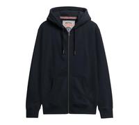 Superdry Essential Logo Half Brushed Zip Hoodie Eclipse Navy