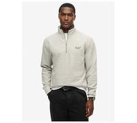 Superdry Essential Logo Half Zip Sweat - Grey, Grey, Size M, Men Grey
