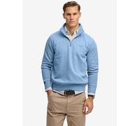 Superdry Mens Essential Logo Half Zip Sweatshirt Endless Sky Blue