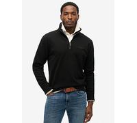 Superdry Essential Logo Henley Hoodie - Black, Black, Size Xl, Men Black