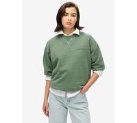 Superdry Essential Logo Overdyed Sweatshirt, Green, Size 8, Women Green