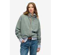 Superdry Essential Logo Oversized Raglan Zip Hoodie - Green, Green, Size 8, Women Green