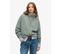 Superdry Essential Logo Oversized Raglan Zip Hoodie, Green, Size 10, Women Green