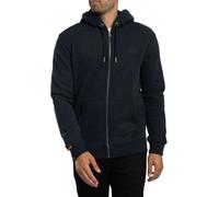 Superdry Essential Logo Half Brushed Zip Hoodie Eclipse Navy