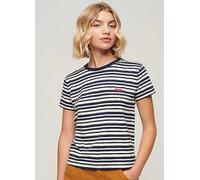 Superdry Essential Stripe Short Sleeve T-Shirt Navy Stripe