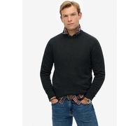 Superdry Essentials Cotton Knitted Jumper, Dark Grey, Size Xl, Men Dark Grey