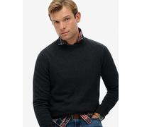 Superdry Essentials Cotton Knitted Jumper, Grey, Size L, Men Grey