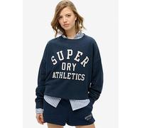 Superdry Athletic Essential Relaxed Applique Crew Sweatshirt Grey M Women