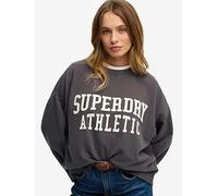 Superdry Athletic Essential Relaxed Applique Crew Sweatshirt Grey XL Women