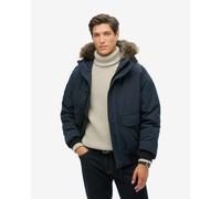 Superdry Everest Faux Fur Bomber Jacket Black M Men