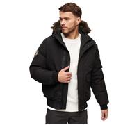 Superdry Everest Faux Fur Bomber Jacket Black 2XL Men