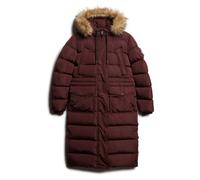 Superdry Everest Faux Fur Longline Jacket Brown L Women