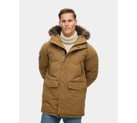Superdry Everest Faux Hooded Parka Jacket Brown - L