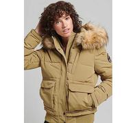 Superdry Everest Hooded Puffer Bomber Jacket Camel