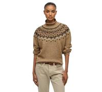 Superdry Fairisle High Neck Sweater L Brown
