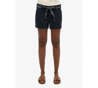 Superdry female Cotton Rich Belted Chino Shorts - 8 - Navy, Navy,Brown