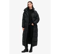 Superdry female High Neck Longline Puffer Jacket - 8 - Black, Black