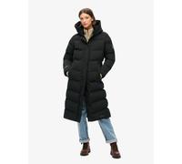 Superdry female Hooded Longline Puffer Coat - 8 - Black, Black
