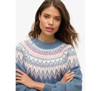 Superdry female Patterned Textured Jumper - 14 - Blue Mix, Blue Mix