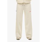 Superdry female Pure Cotton Logo Wide Leg Joggers - 10 - White, White