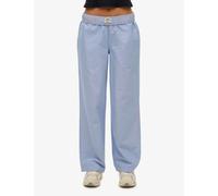 Superdry female Pure Cotton Striped Elasticated Waist Trousers - 12 - Blue Mix, Blue Mix,Pink Mix