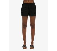 Superdry female Pure Linen Elasticated Waist Shorts - 12 - Black, White,Coral,Black