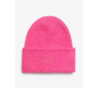Superdry female Soft Rib Knit Beanie Hat - Pink, Pink