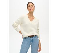 Superdry female V-Neck Relaxed Jumper with Wool - 14 - White, White