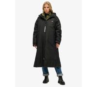 Superdry female Water Resistant Hooded Changing Robe - Black, Black