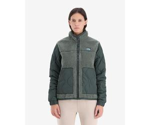 Superdry Fleece Hybrid Full Zip fleece dark green Women - S