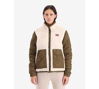 Superdry Fleece Hybrid Full Zip fleece white khaki green Women - M