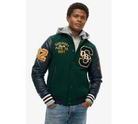 Superdry Collegiate Patchwork Bomber Jacket - Dark Green, Dark Green, Size 2Xl, Men Dark Green