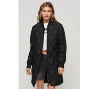 Superdry Women's Studios Long Liner Jacket A4-Padded, Black, UK 12