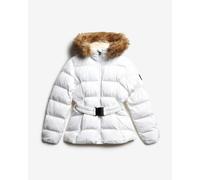 Superdry Fuji Belted Hooded Jacket White Women - S