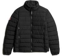 Superdry Fuji Embroidered Padded Jacket Black Quilted Coat