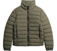 Superdry Fuji Embroidered Padded Jacket Dusty Olive Green Quilted Coat