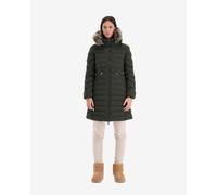 Superdry Fuji Faux Fur Hooded Jacket Dark Green Women - M