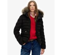 Superdry Fuji Faux Fur HoodJacket Black