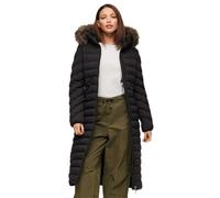 Superdry Fuji Faux Fur Longline Jacket Black XS Women
