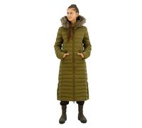 Superdry Fuji Faux Fur Longline Jacket Brown S Woman