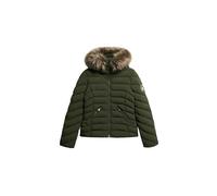 Superdry Fuji Faux Fur Padded Jacket XS Green