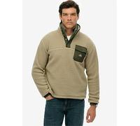 Superdry Fuji Fleece Henley Jacket - Beige, Beige, Size 2Xl, Men Beige
