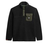 Fleece sweatshirt with snap collar Superdry Fuji Noir XL