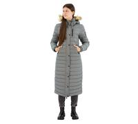 Superdry Fuji Longline Puffer Jacket Grey XS Women