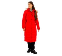 Superdry Fuji Longline Puffer Jacket Red S Women